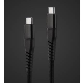 Linocell Premium Kevlar USB-C 3.2 Kabel - Sort 2 m