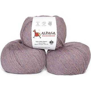 100% baby alpakka garn ulds?t med 3 nede dk v?gt - lavet i peru - himmelsk bl?d og perfekt til strikning og h?kling (Heather Lilac DK)