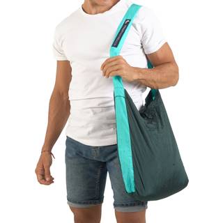 Ticket To The Moon Eco Bag Medium (15L) - DARK GREEN / TURQUOISE - Udendørsliv fra Ticket To The Moon