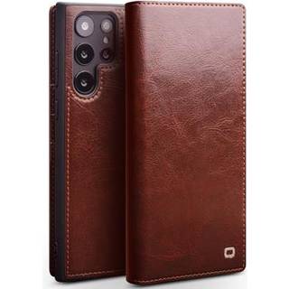 Samsung Galaxy S23 Ultra 5G Qialino Classic Læderpung - Brun