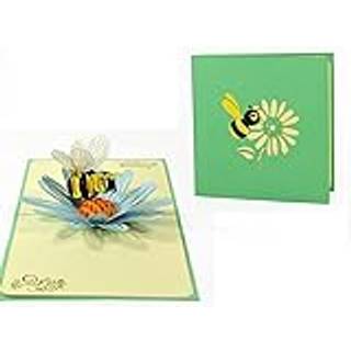 ETA 3D Bee og Daisy Pop Up Card 3D Animal and Flower Birthday Card Nature Card Mother Card 3D -kort til jubil?um Tak alle lejligheder A08