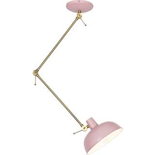 Retro loftslampe pink med bronze - Milou
