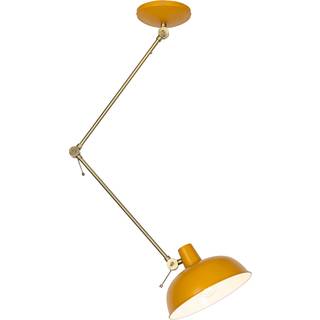 Retro loftslampe gul med bronze - Milou