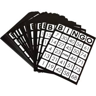 100-pakker sort jumbo bingo-spilkort med let l?st numre genanvendelige papirbingoark til store grupper Familie/ven fester Bingo Game Nights Kids