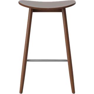 Massproductions Icha barstol 65 cm Valnødsbejdset bøg