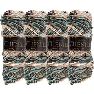 Jubileeyarn Chenille Yarn - Worsted Weight - 100G/Skein - Arcadia - 4 Skeins