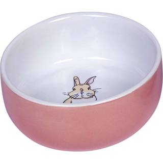 Keramisk gnaver skål "Rabbit" - Pink - Ø 11cm x 4
