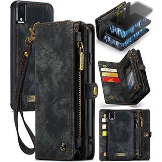 iPhone XR Caseme 2-i-1 Multifunktionel Pung Cover - Sort