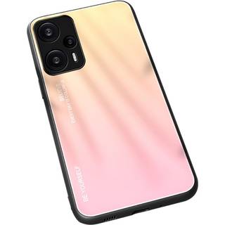 Xiaomi Poco F5 Glas Bagside Cover - Lyserød