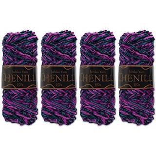 Jubileeyarn Chenille Yarn - Worsted Weight - 100G/Skein - Elysium - 4 Skeins