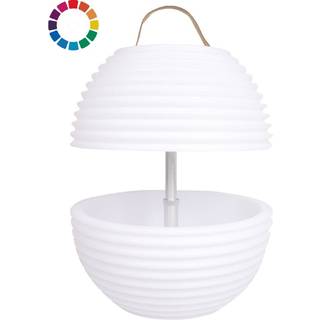 Nikki Amsterdam - The.Bowl - Lampe med indbygget Bluetooth Højttaler & Vinkøler - Vandtæt - Hvid