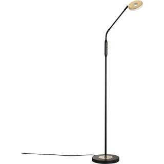 LED-gulvlampe Dent, sort/guld blad, 150 cm, CCT, 1 lyskilde.