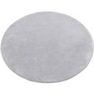 Tæppe TEDDY Hjul Shaggy grå meget fluffy, plys, skridsikker, vask cirkel 100 cm