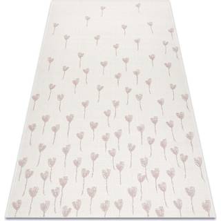 Sisaltæppe SISAL FLAT 48779/526 Blomster fløde lyserød 80x150 cm