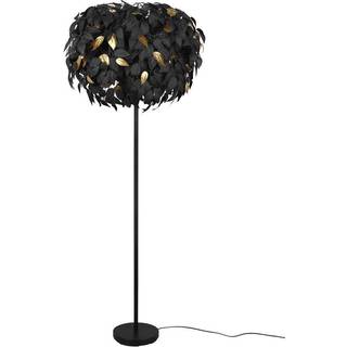 Leavy gulvlampe, sort/guld, højde 180 cm, plast