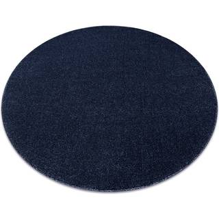 Tæppe SOFTY cirkel Enkelt, enfarvet mørk blå mørk blå cirkel 200 cm