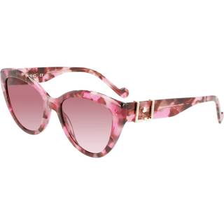 Liu Jo Kvinde LJ760S 658 Solbriller Acetat Havana/Rosa Rosa Cat Eye Normal Skygge