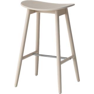 Massproductions Icha barstol 65 cm Hvidolieret eg