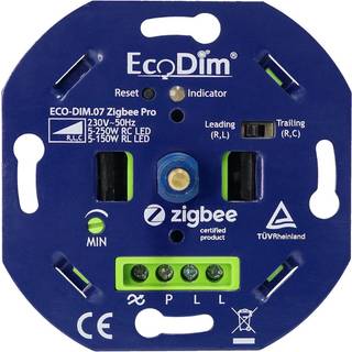 EcoDim.07 LED Lysdæmper Zigbee Pro Tryk/Drej 0-250W (RLC)
