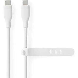 Nedis USB-kabel | USB 2.0 | USB-C™ Han | USB-C™ Han | 60 W | 480 Mbps | Nikkelplateret | 1.50 m | Runde | Silikone | Hvid | Box