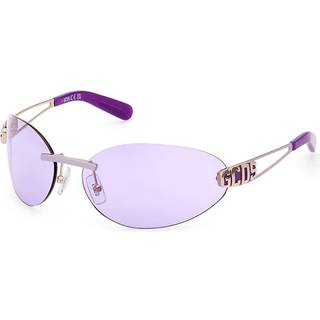 GCDS GD0032 80Y 72 Solbriller Kvinder Guld - Lilac Purple on Gold - 72mm