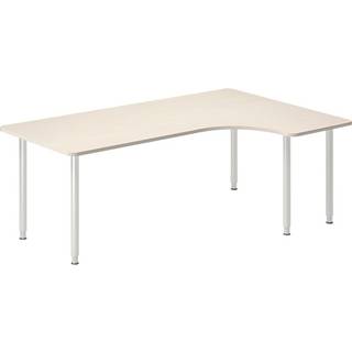 Skrivebord DNA, Birk 2000x1200 mm Højre I-ben/Alugrå