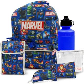Marvel rygs?k til drenge 4-8 ?r 16 tommer 6-delt s?t b?rne rygs?k med madpakke Ideel til tilbage til skole og folkeskolealder