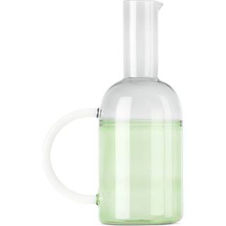 Ichendorf Milano Serving And Trays - 'Tequila Sunrise' jug in Green, Smoke Borosilicate glass handmade