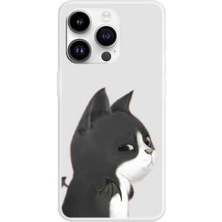 iPhone 15 Pro Fleksibelt Plastik Bagside Cover m. Print - Kat