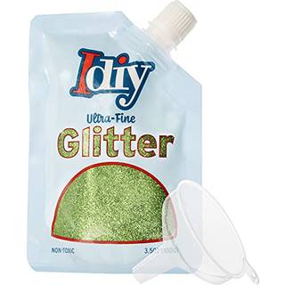 Idiy ultra fin glitter (100 g 3,5 oz pose) w let pour taske & tragt-chartreuse grøn ekstra fine-ikke-giftig DIY kunst og håndværk skoleprojekter