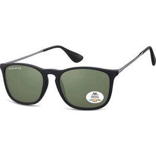 Montana Briller MP34 Polarized MP34A 54 Solbriller Mænd Black - Black - 54mm