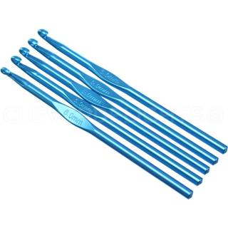 10 PAKK - CLERDEDELIGHTS ST?RRELSE J (ST?RRELSE 10) ALUMINIUM CROCHET HOOKS - 6 """" L?ngde - 6 mm diameter - Strikning
