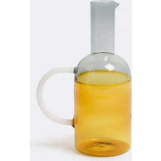 Ichendorf Milano Serving And Trays - 'Tequila Sunrise' jug in Amber, Smoke Borosilicate glass handmade