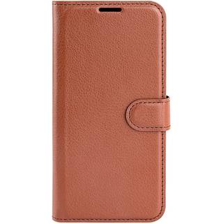 Xiaomi Poco F4 Litchi Læder Flip Cover m. Pung - Brun