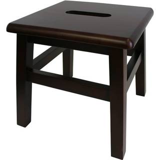 Ehemco Solid h?rdttr? trinstol til voksne og b?rn 12,25 tommer espresso