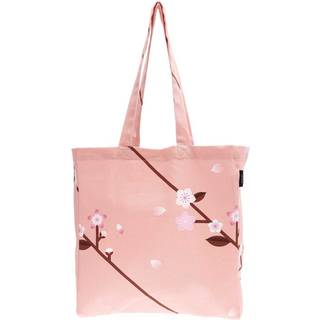 Canvas-Shopper Kirschblütenzweige pfirsich 38x40x13cm - Pfirsich