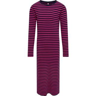 Kids Only Maritime Blue/fuchsia Rose Stribet Kjole - Str. 13-14y 158/164cm