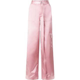 Staud Shay high-rise satin wide-leg pants - pink - XS