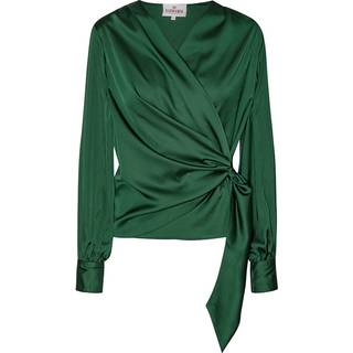 Karmamia Ines Blouse - Slå-om-bluse - Hunter Green