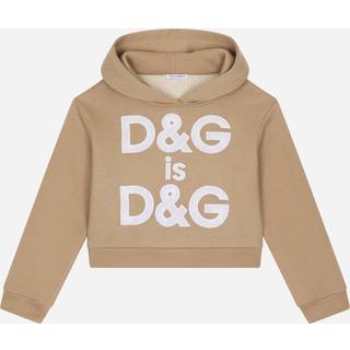 Dolce&Gabbana Kids Logo cotton-blend hoodie - brown - Y 10