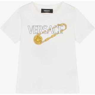 Versace Kids Safety Pin cotton jersey T-shirt - multicoloured - Y 10