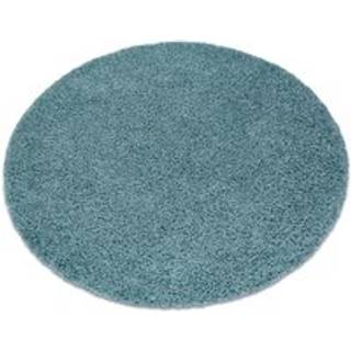 Tæppe SOFFI hjul shaggy 5cm blå cirkel 80 cm