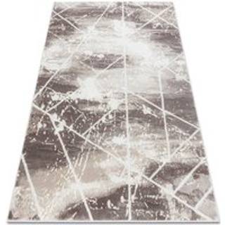 Tæppe CORE 1818 Geometrisk - strukturelt, to niveauer af fleece, elfenben / hvid 140x190 cm