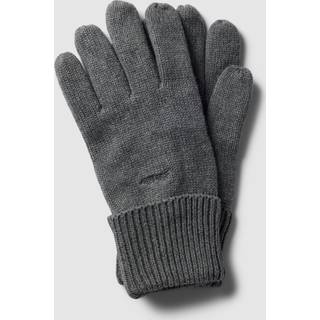Superdry Superdry Grey Knitted Logo Gloves