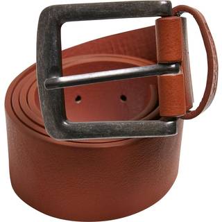 Urban Classics Leather Imitation Belt Cognac Brown