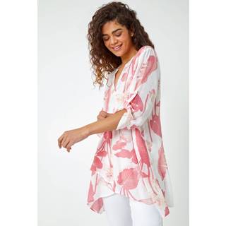 Roman Blomster Tryk Pleat Front TopEU 46 (UK 18)