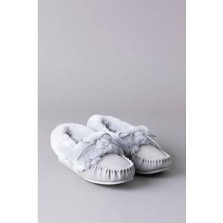 Lakeland Leather Lakeland Leather Light Grey Ladies Sheepskin Moccasin Slippers