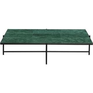 HANDVÄRK Furniture Coffee Table 140 Black Frame Green Marble