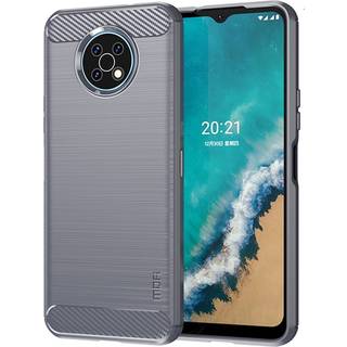 Nokia G50 Mofi Brushed Carbon Fiber Plastik Cover - Grå