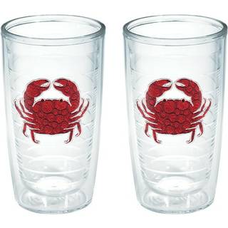 TERVIS TUMBLER 16-ounce """" Red Crab """" 2-Pack Clear-1125450